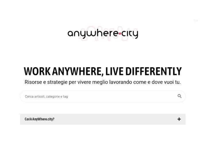 Anywhere.city, il blog